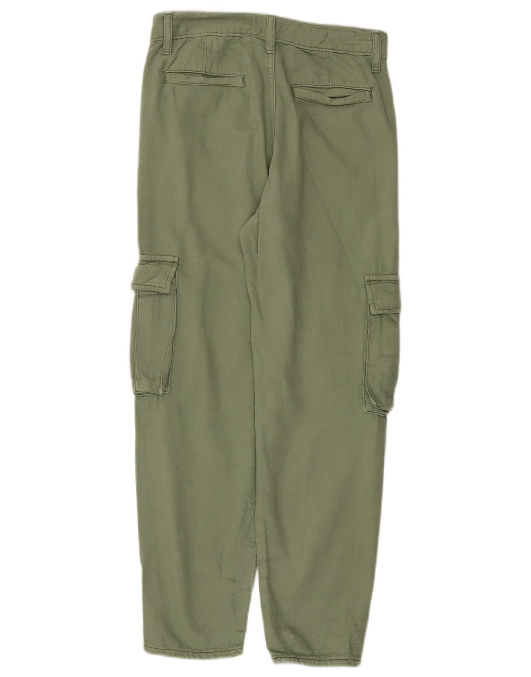 Levi's Womens Straight Cargo Trousers W23 L26 Green Cotton