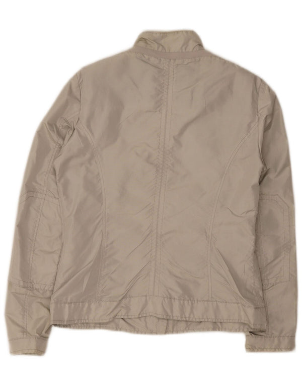 Geox Womens Bomber Jacket UK 10 Small Grey Polyester