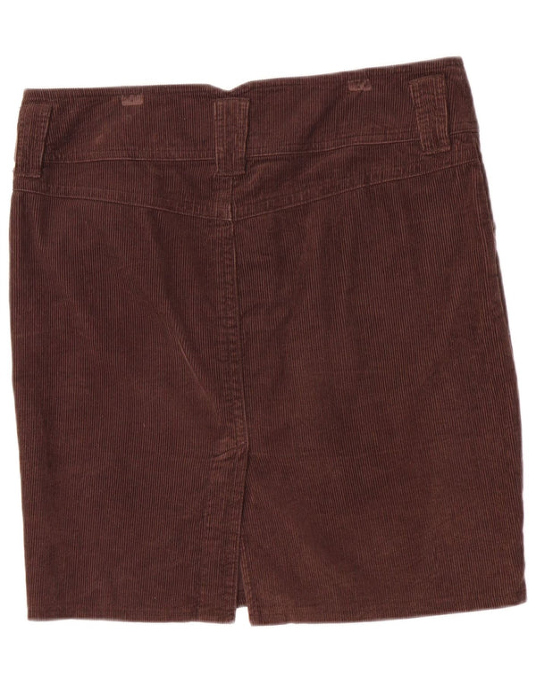 Benetton Womens Corduroy Skirt IT 46 XL W34 Brown Cotton