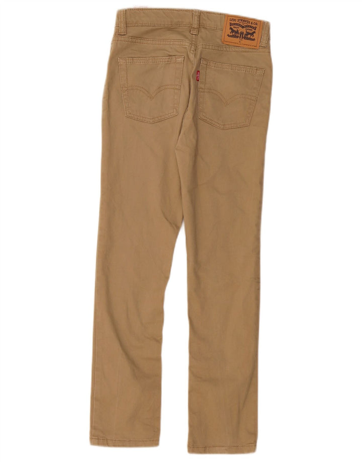 LEVI'S Boys 510 Skinny Casual Trousers 7-8 Years W24 L23 Beige Cotton