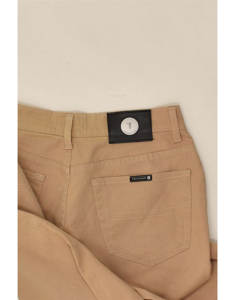 TRUSSARDI Mens Straight Jeans W31 L31 Beige Cotton | Vintage Trussardi | Thrift | Second-Hand Trussardi | Used Clothing | Messina Hembry 