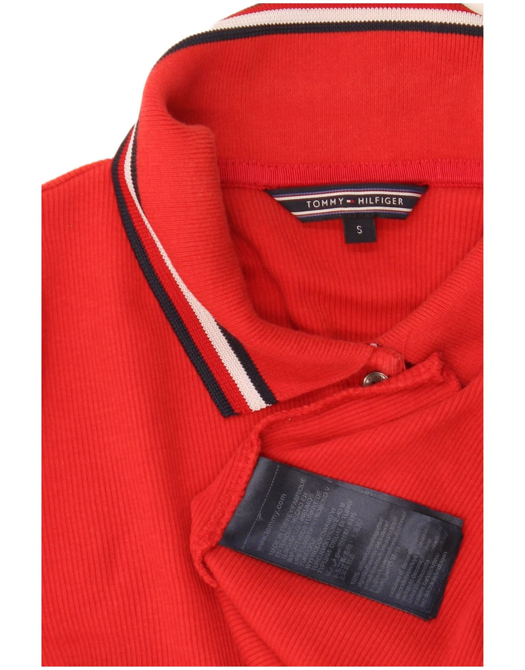 Tommy Hilfiger Womens Polo Shirt UK 8 Small Red