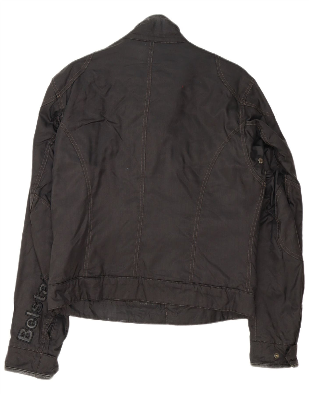 Belstaff Mens Graphic Racer Jacket UK 38 Medium Black Nylon