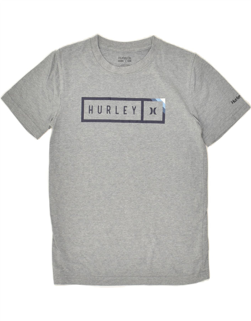 HURLEY Boys Graphic T-Shirt Top 10-11 Years Grey Cotton | Vintage Hurley | Thrift | Second-Hand Hurley | Used Clothing | Messina Hembry 