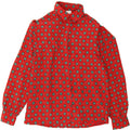 VINTAGE Womens Shirt Blouse UK 16 Large Red Geometric Polyester Vintage Vintage and Second-Hand Vintage from Messina Hembry 