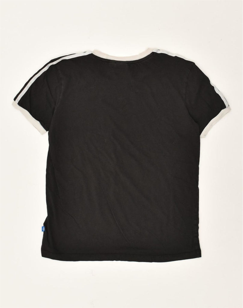 ADIDAS Womens T-Shirt Top UK  4 XS Black Cotton | Vintage Adidas | Thrift | Second-Hand Adidas | Used Clothing | Messina Hembry 