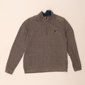 TED BAKER Mens Zip Neck Sweatshirt Jumper Size 5 XL Grey Polyester