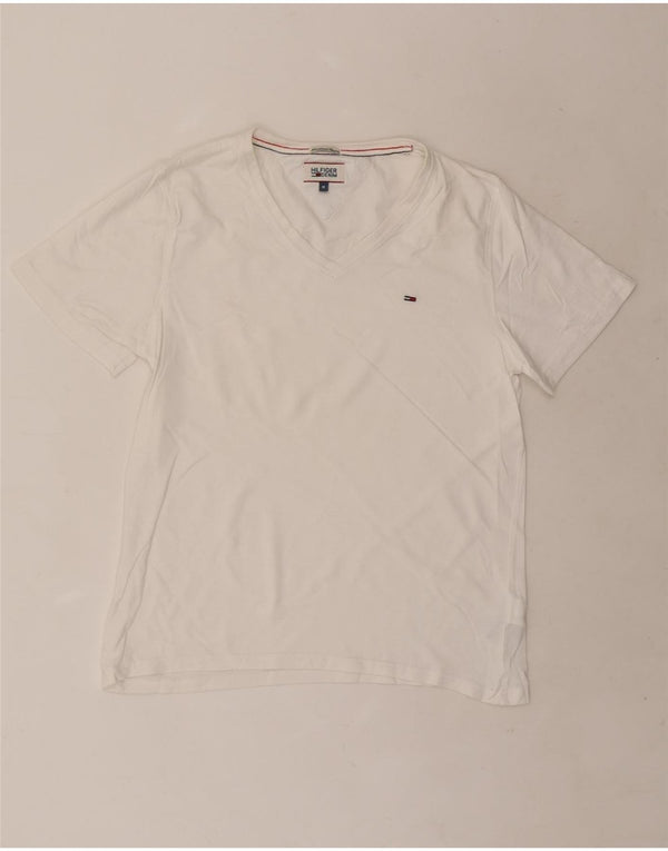 Tommy Hilfiger Mens T-Shirt Top Medium White Cotton
