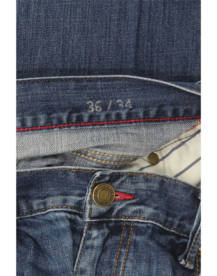 Tommy Hilfiger Mens Regular Straight Jeans W36 L34 Blue Cotton