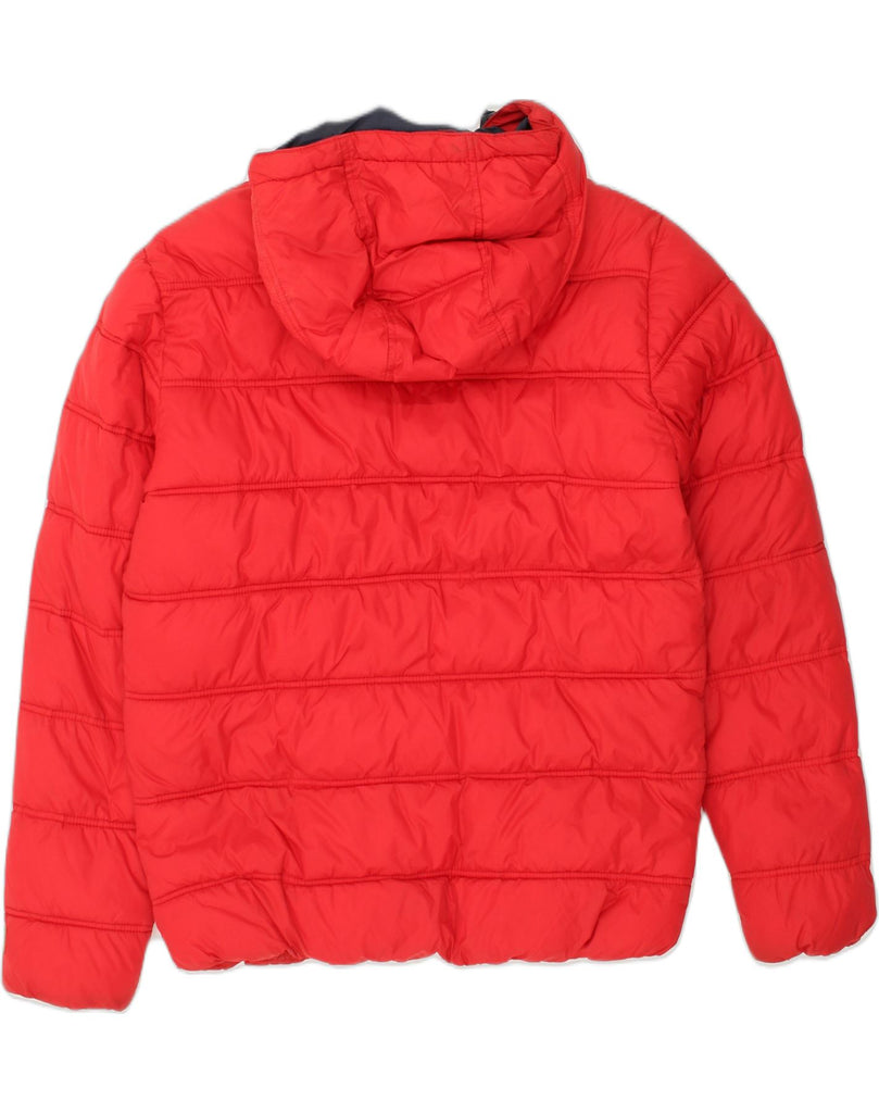 JACK & JONES Mens Hooded Padded Jacket UK 38 Medium Red Polyester | Vintage Jack & Jones | Thrift | Second-Hand Jack & Jones | Used Clothing | Messina Hembry 