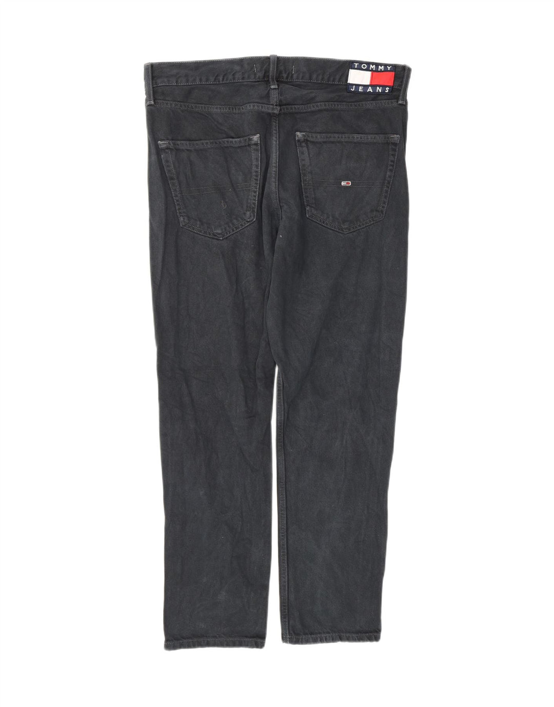 Tommy Hilfiger Mens Regular Tapered Jeans W32 L30 Black Cotton