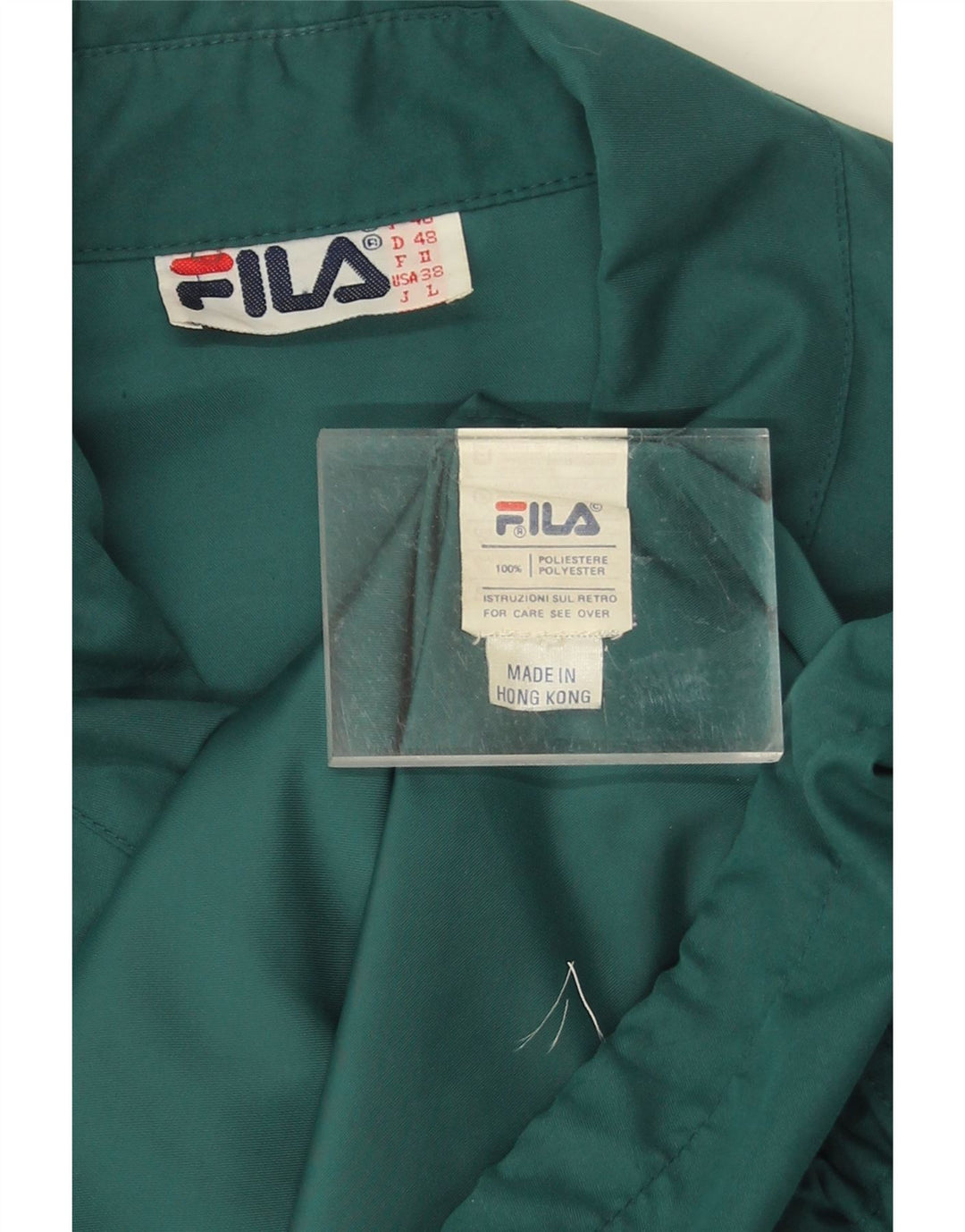 Fila Mens Loose Fit Utility Jacket IT 48 Medium Green Polyester