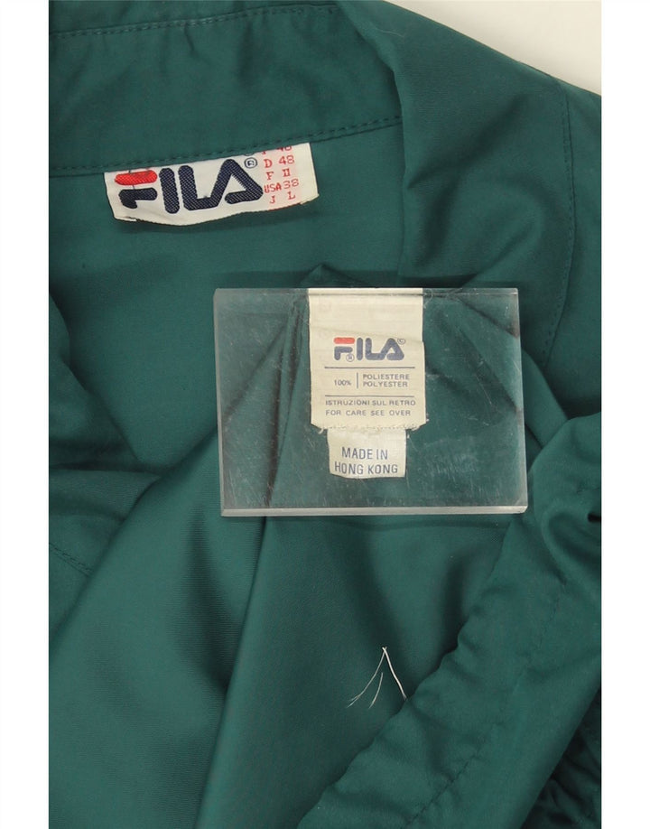 Fila Mens Loose Fit Utility Jacket IT 48 Medium Green Polyester