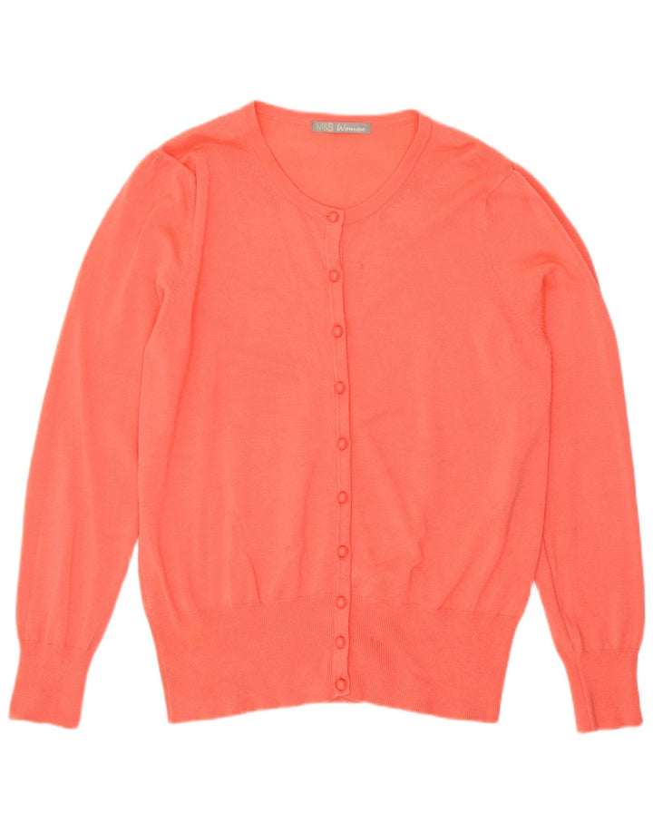 Marks & Spencer Womens Cardigan Sweater UK 10 Small Pink