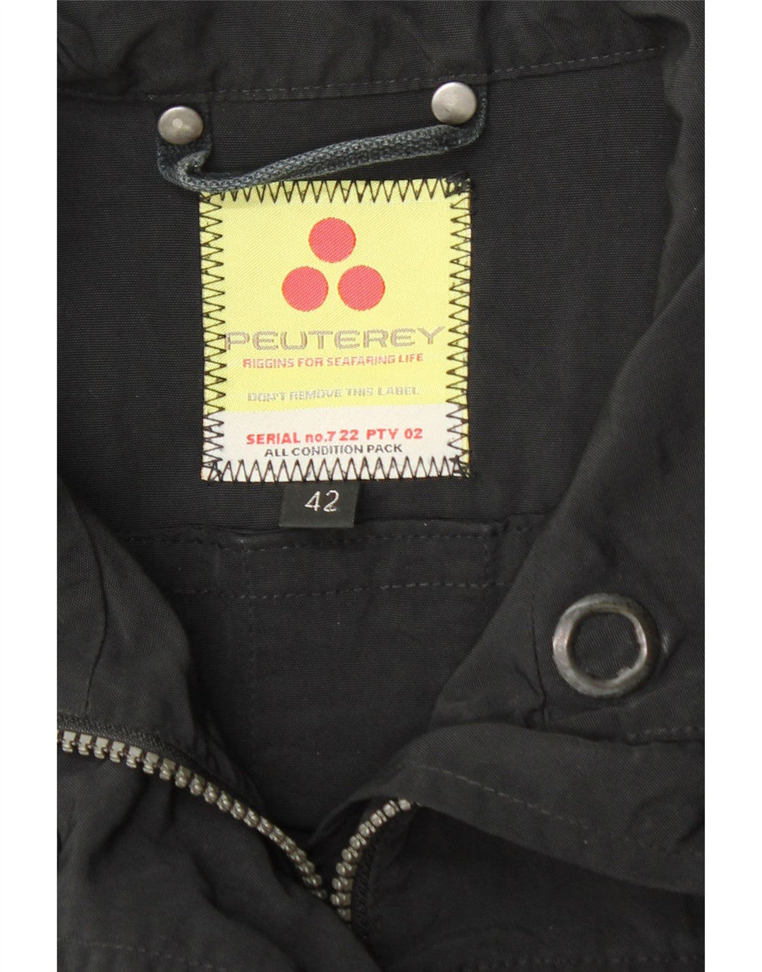 PEUTEREY Womens Utility Jacket IT 42 Medium Black