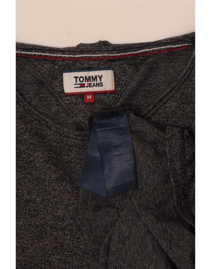 Tommy Hilfiger Womens T-Shirt Top UK 14 Medium Grey Cotton