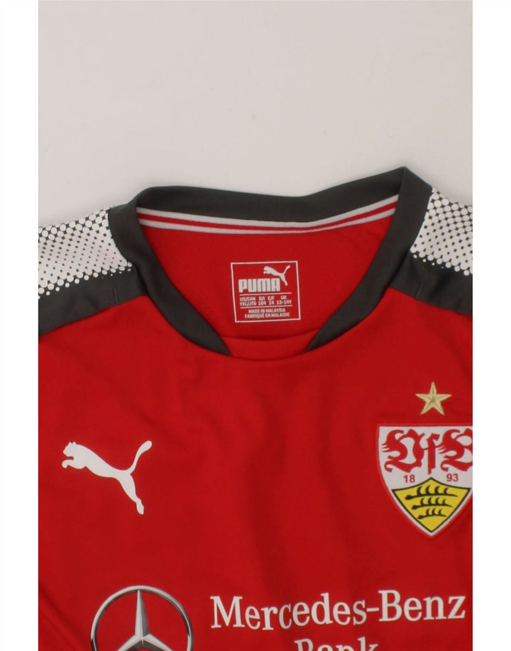 PUMA Boys Graphic T-Shirt Top 13-14 Years Red Colourblock Polyester Vintage Puma and Second-Hand Puma from Messina Hembry 