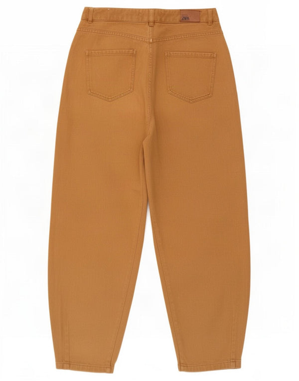 Zara Mens Tapered Cropped Jeans EU 40 Medium W30 L22 Beige Cotton