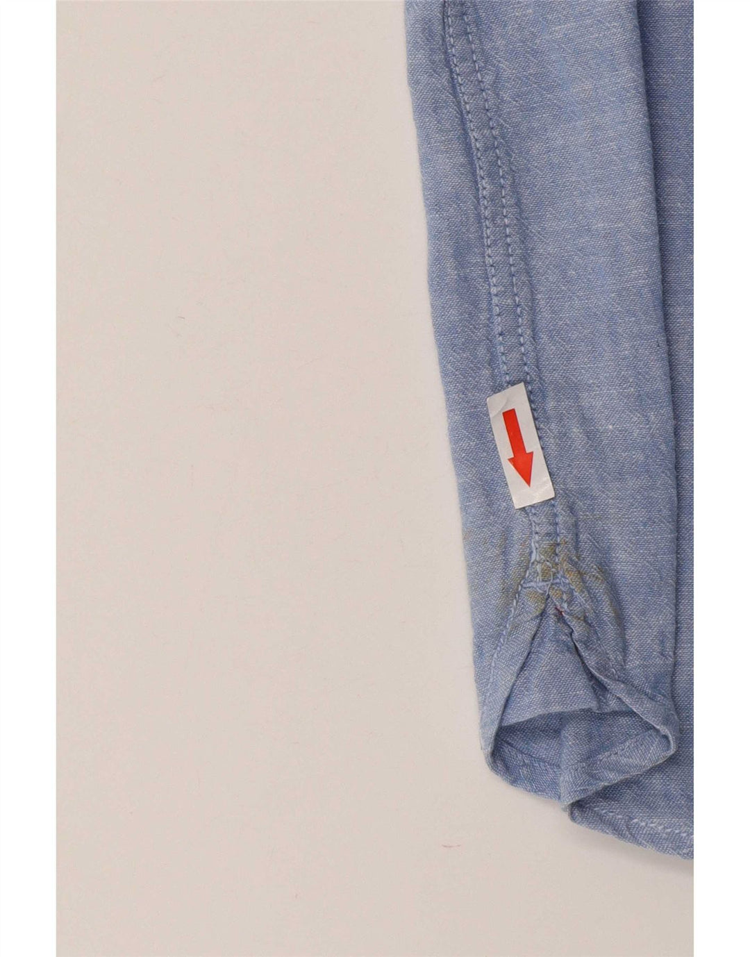 Fat Face Mens Short Sleeve Shirt Small Blue Linen