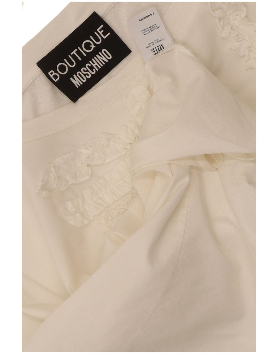 Moschino Womens Oversized Blouse Top UK 20 2XL White Cotton