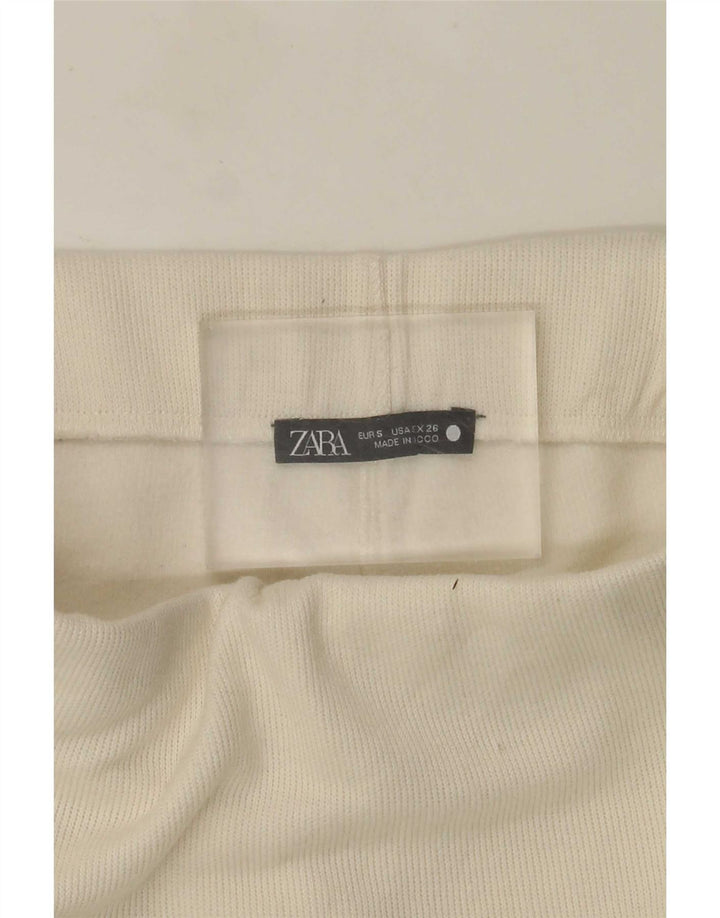 Zara Womens Midi Skirt Small W26 Off White
