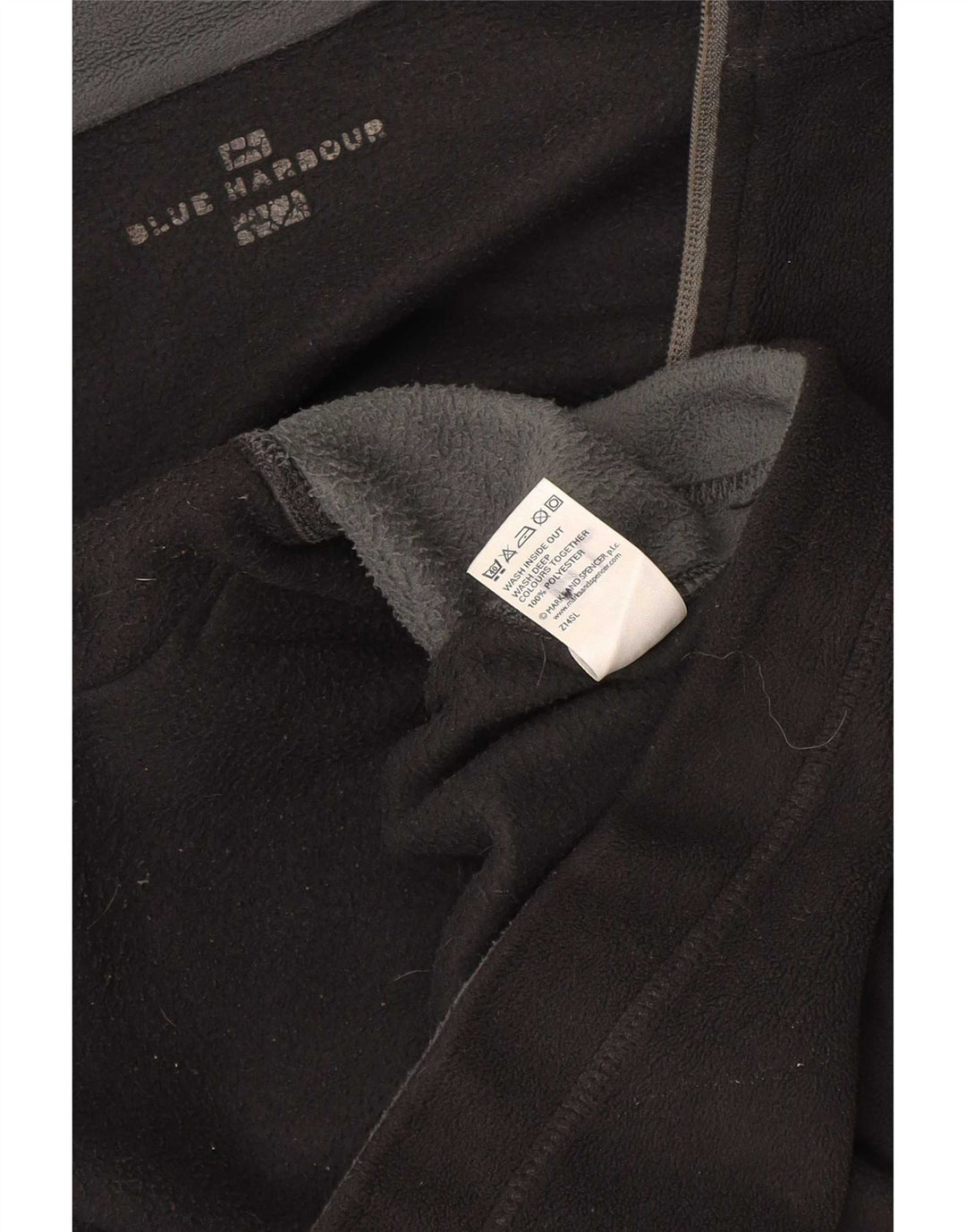Marks & Spencer Mens Blue Harbour Fleece Jacket UK 38 Medium Black