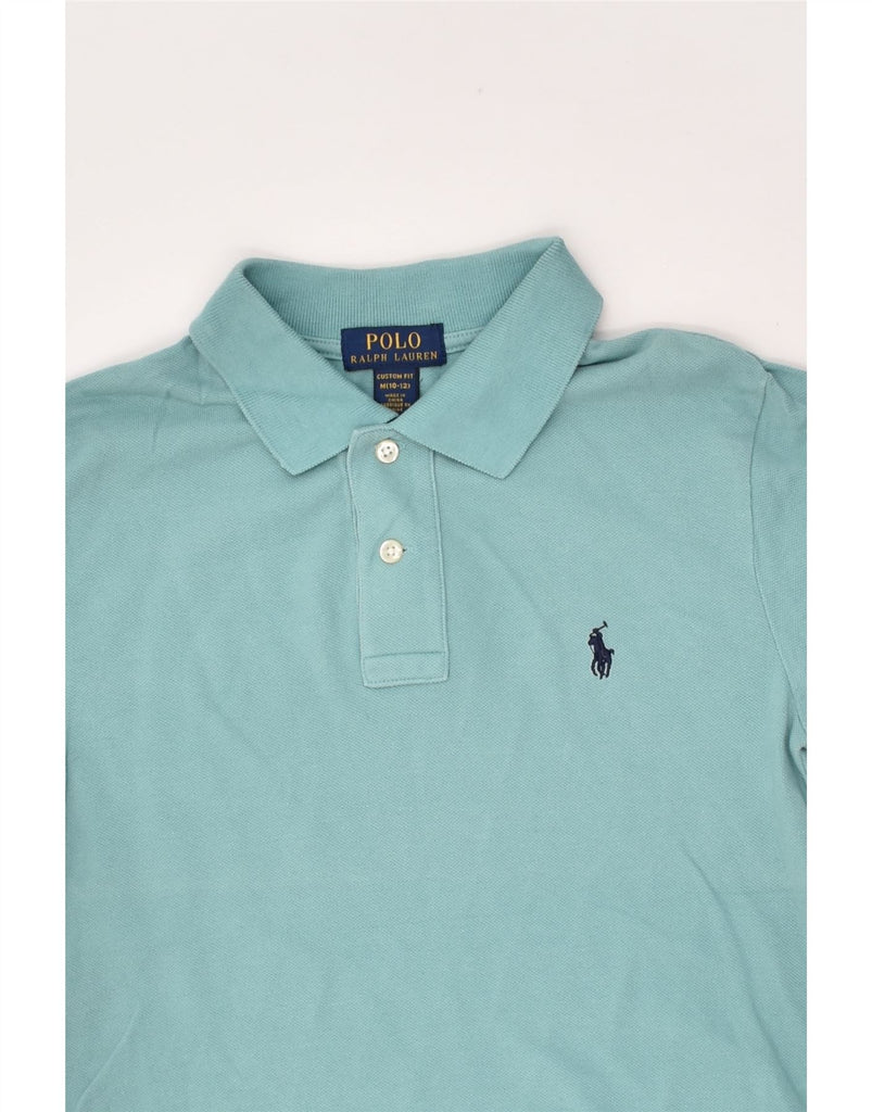 POLO RALPH LAUREN Boys Custom Fit Polo Shirt 10-11 Years Medium Turquoise | Vintage Polo Ralph Lauren | Thrift | Second-Hand Polo Ralph Lauren | Used Clothing | Messina Hembry 