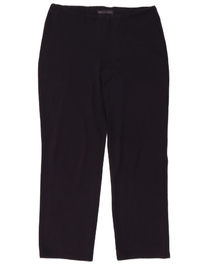 Marks & Spencer Womens Casual Trousers UK 12 Medium W30 L28 Navy Blue