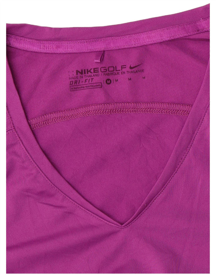 NIKE Womens Dri Fit T-Shirt Top UK 12 Medium Pink