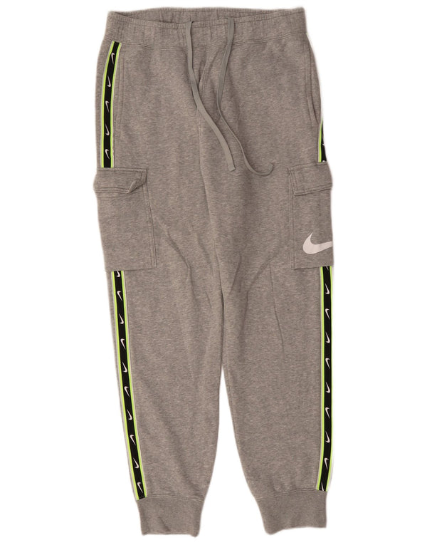 NIKE Mens Graphic Cargo Tracksuit Trousers Medium  Grey Colourblock Cotton