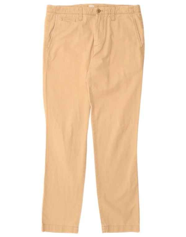 GAP Mens Slim Chino Trousers W31 L32 Beige Cotton