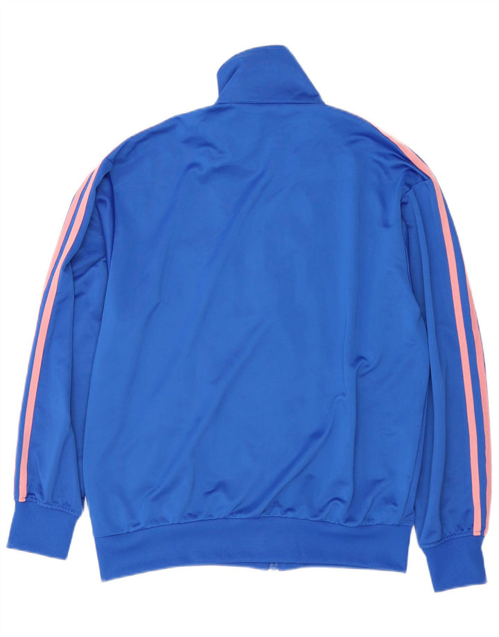 Adidas Womens Tracksuit Top Jacket UK 12/14 Medium Blue Polyester