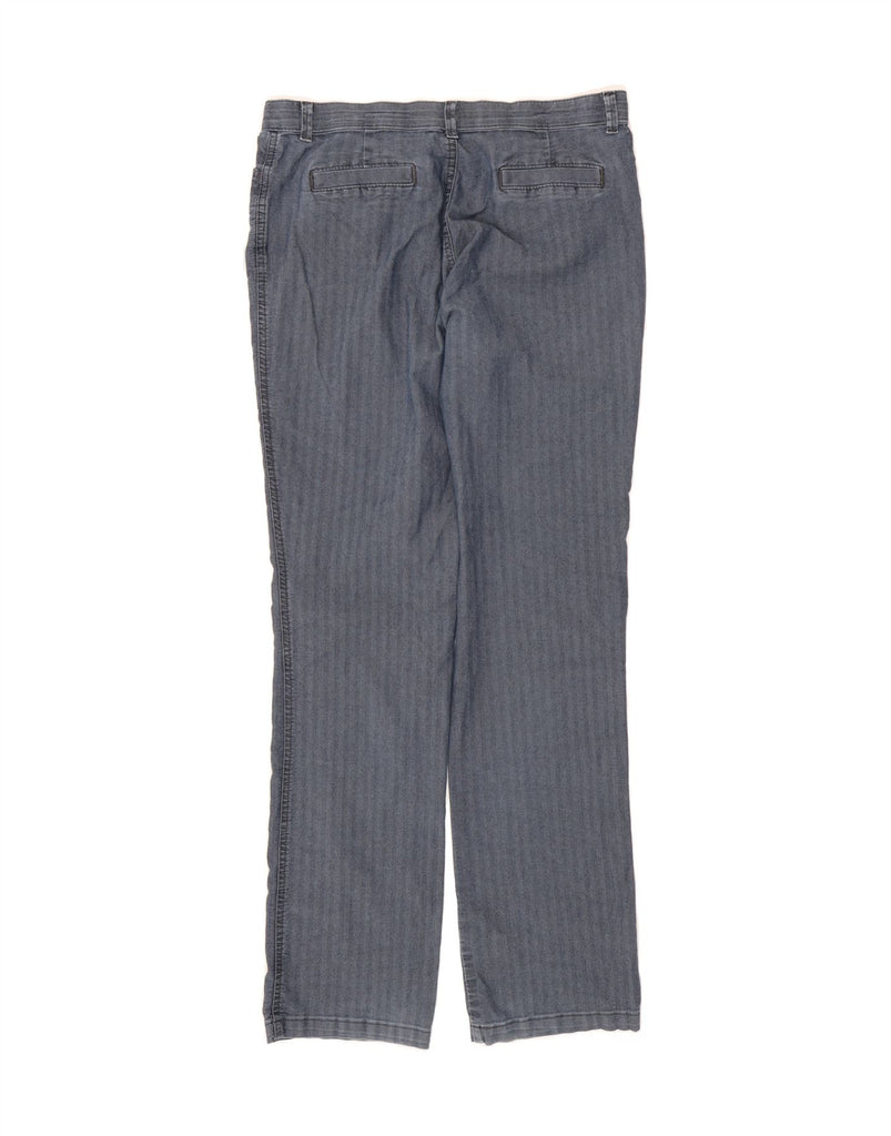 LEE Womens Riders Casual Trousers US 12 Large W34 L34 Blue Striped Vintage Lee and Second-Hand Lee from Messina Hembry 