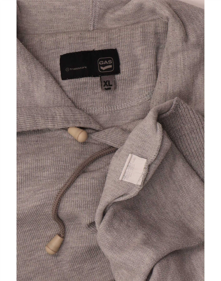 Gas Mens Hoodie Jumper XL Grey Cotton