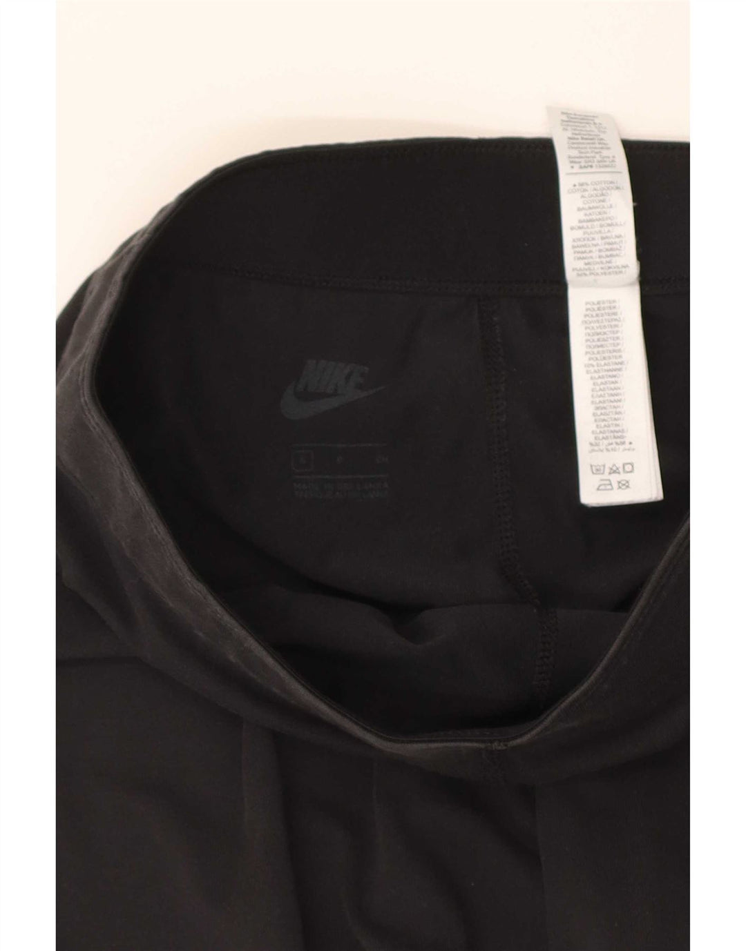 Nike Womens Graphic Leggings UK 8 Small Black Cotton