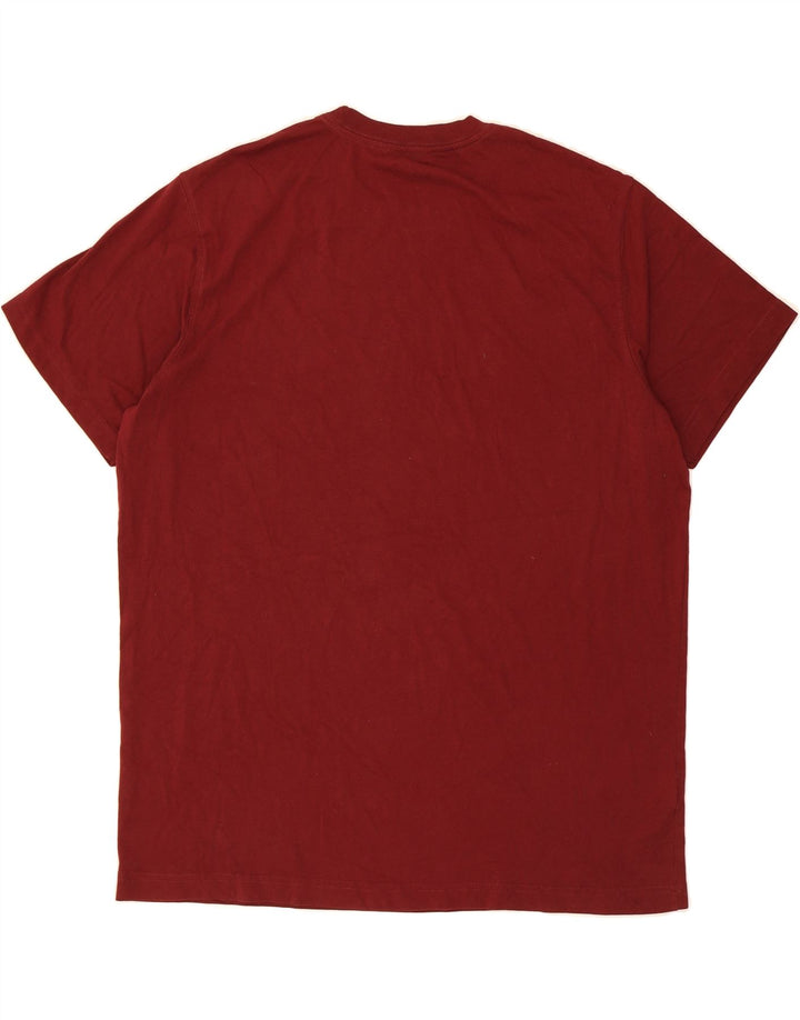 EDDIE BAUER Mens T-Shirt Top XL Burgundy Cotton Vintage Eddie Bauer and Second-Hand Eddie Bauer from Messina Hembry 