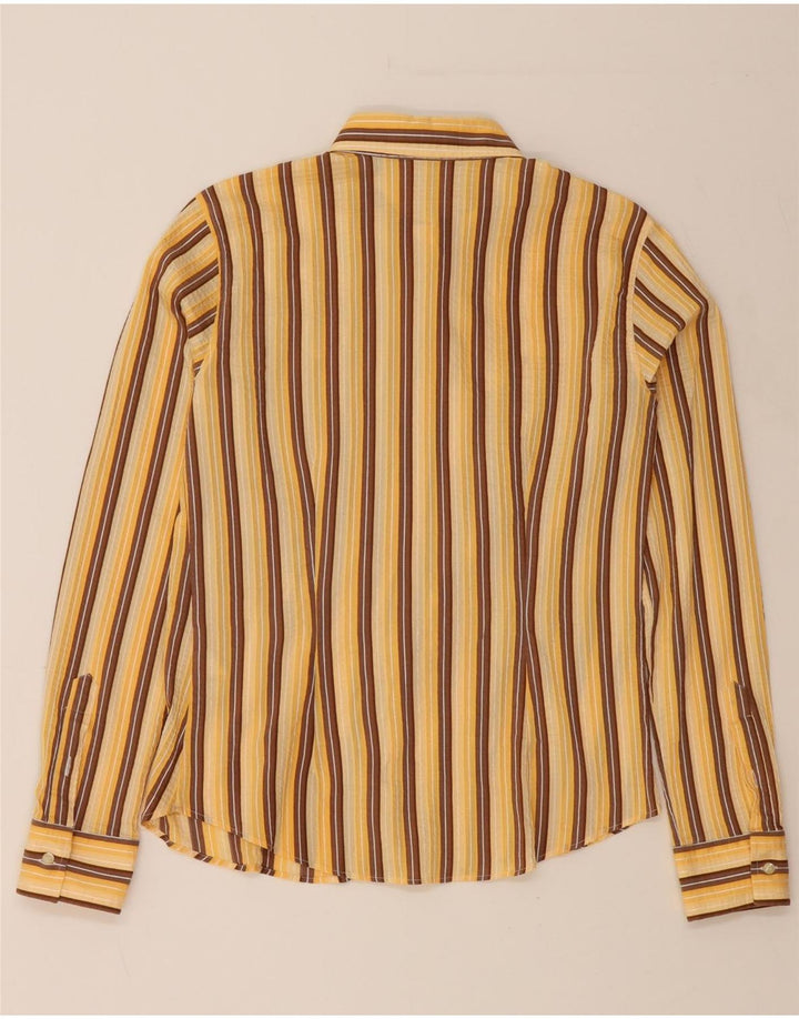BROOKSFIELD Womens Shirt IT 46 Large Yellow Striped Cotton Vintage Brooksfield and Second-Hand Brooksfield from Messina Hembry 