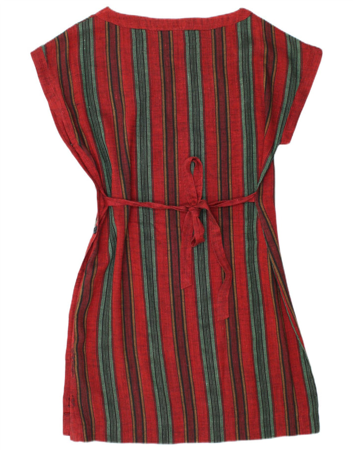 Vintage Womens Tunic Dress IT 48 XL Red Striped
