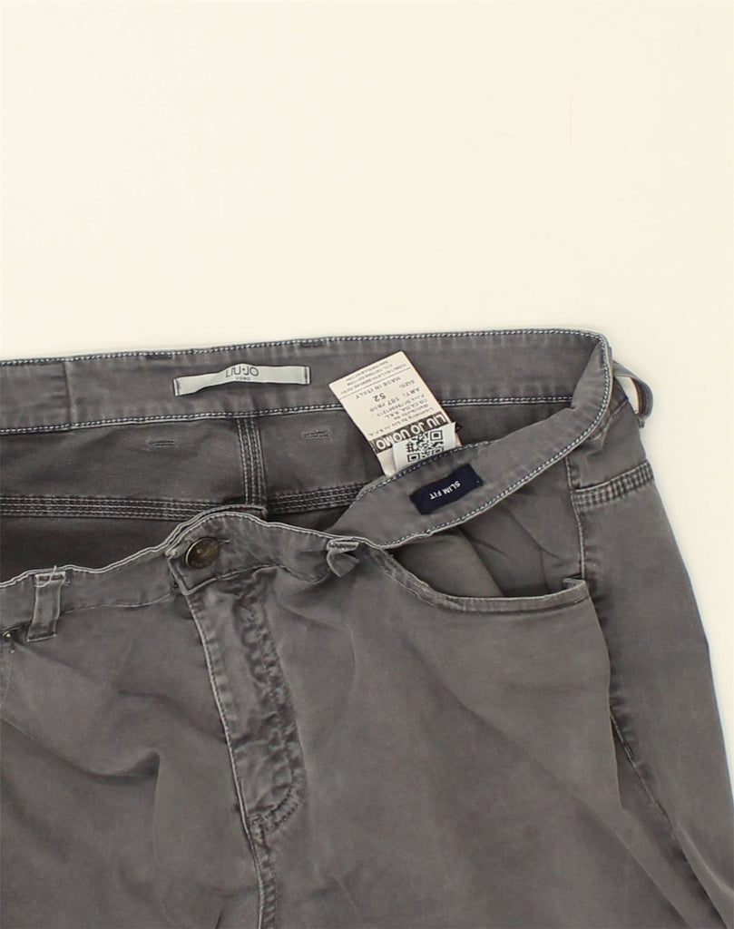 LIU JO Mens Slim Fit Casual Trousers IT 52 XL W34 L33 Grey Cotton | Vintage Liu Jo | Thrift | Second-Hand Liu Jo | Used Clothing | Messina Hembry 