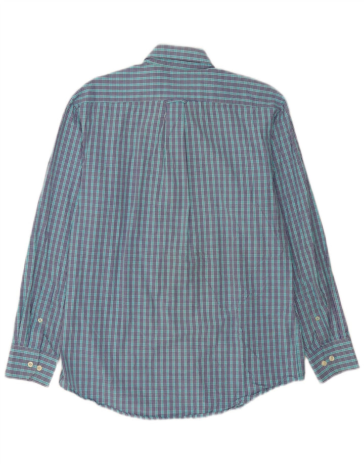 IZOD Mens Shirt Medium Blue Check