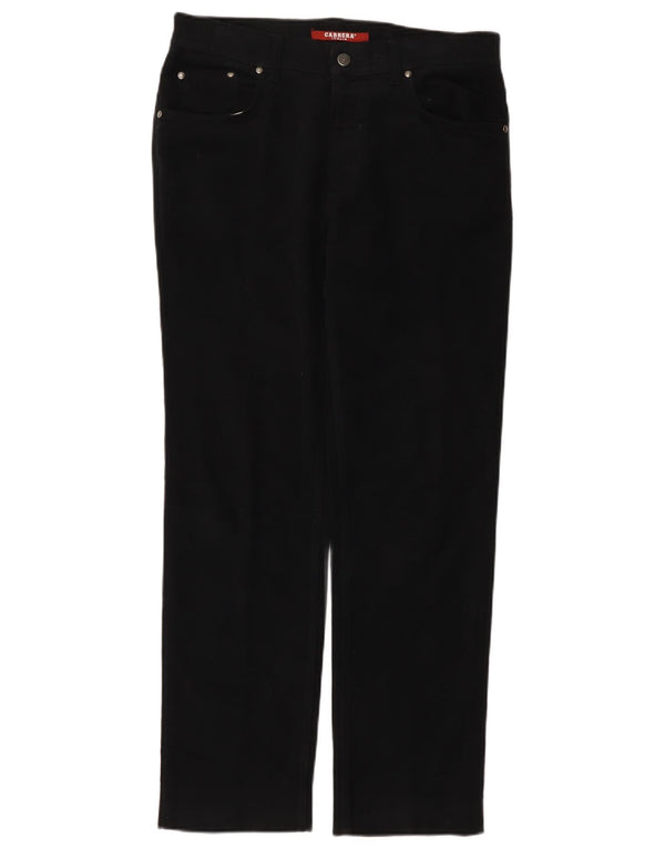 Carrera Mens Straight Casual Trousers IT 48 Medium W32 L30 Black Cotton