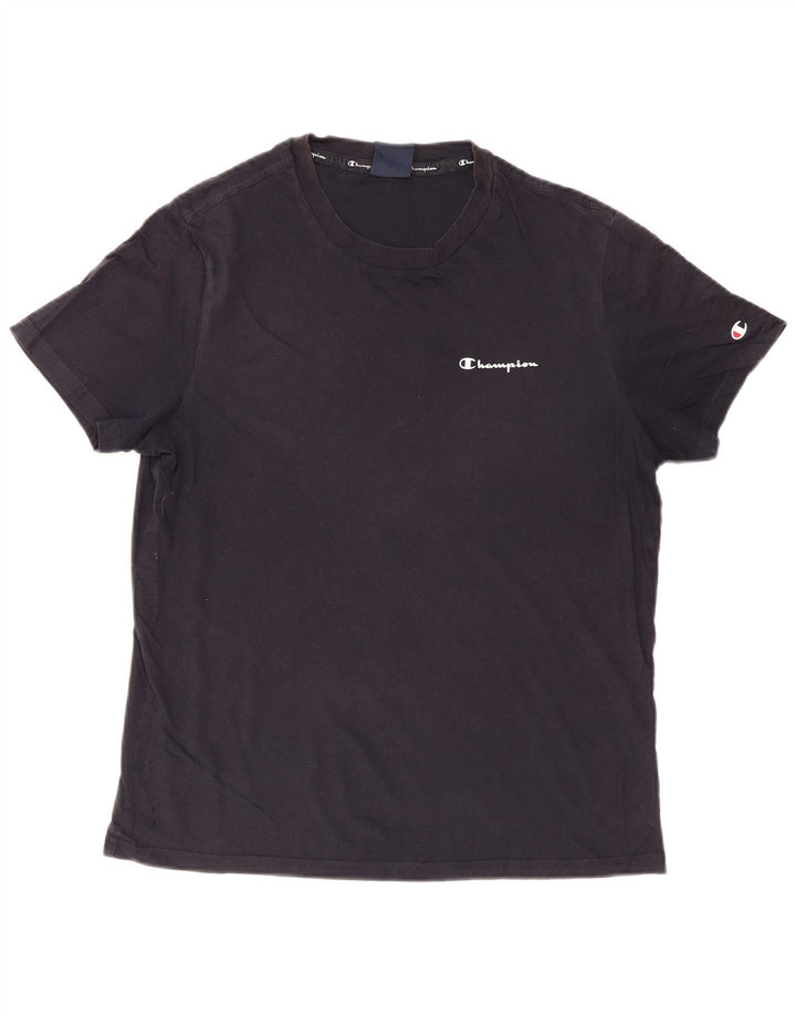 Champion Mens T-Shirt Top Medium Navy Blue