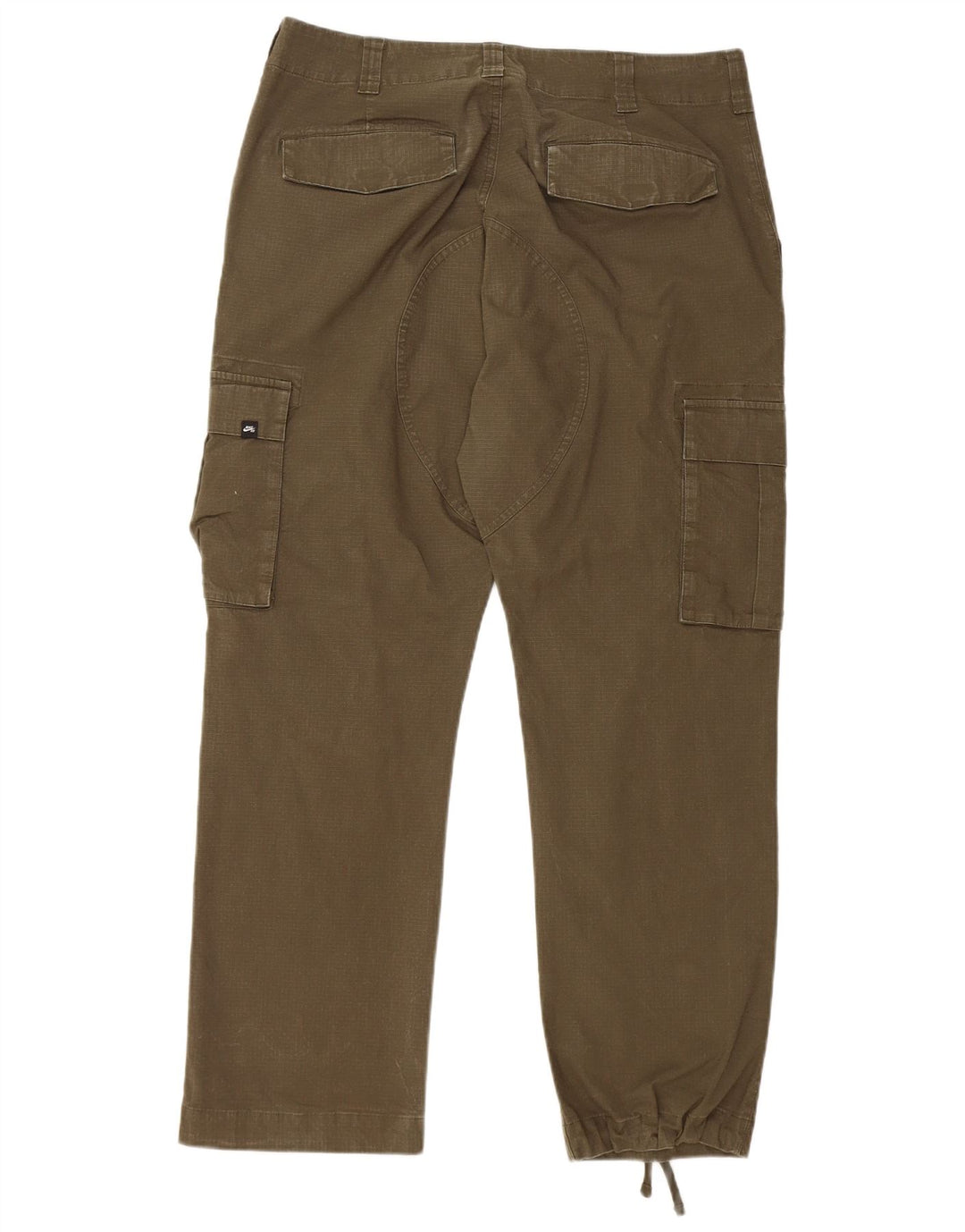 NIKE Womens Straight Cargo Trousers W34 L27 Khaki Cotton