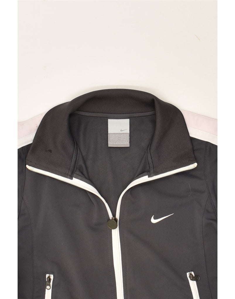 NIKE Girls Tracksuit Top Jacket 6-7 Years XS Grey Polyester | Vintage Nike | Thrift | Second-Hand Nike | Used Clothing | Messina Hembry 