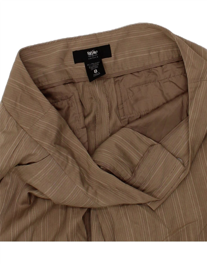 MOSSIMO Womens Chino Shorts US 8 Medium W30  Brown Striped Polyester Vintage Mossimo and Second-Hand Mossimo from Messina Hembry 