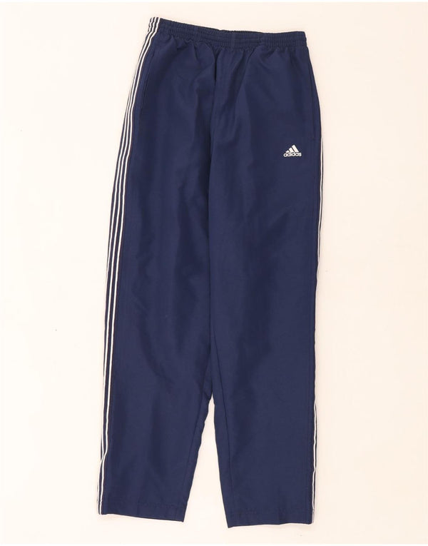 Adidas Boys Tracksuit Trousers 11-12 Years Navy Blue Polyester