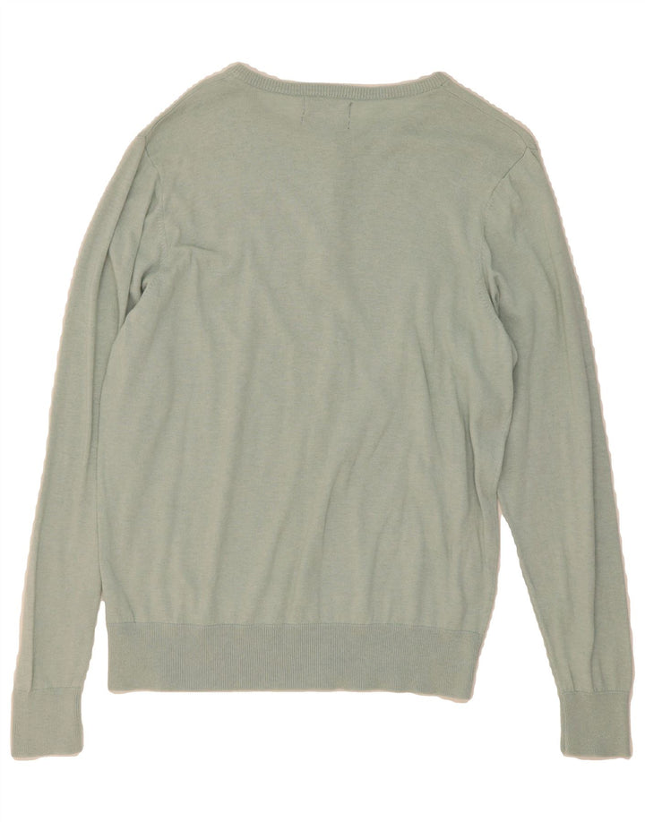 MARKS & SPENCER Mens Autograph Crew Neck Jumper Sweater Medium Green Vintage Marks & Spencer and Second-Hand Marks & Spencer from Messina Hembry 