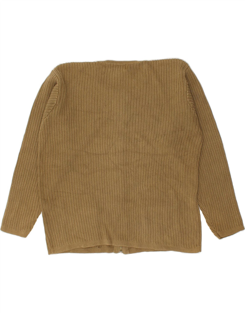L.L.BEAN Womens Cardigan Sweater UK 14 Medium Brown Cotton | Vintage L.L.Bean | Thrift | Second-Hand L.L.Bean | Used Clothing | Messina Hembry 