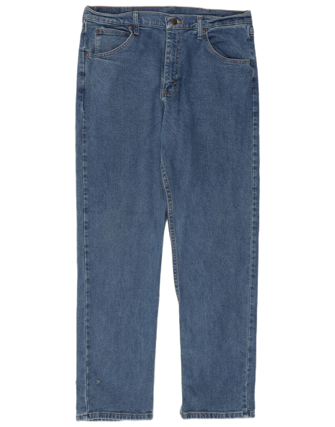Wrangler Mens Straight Jeans W36 L32 Blue Cotton