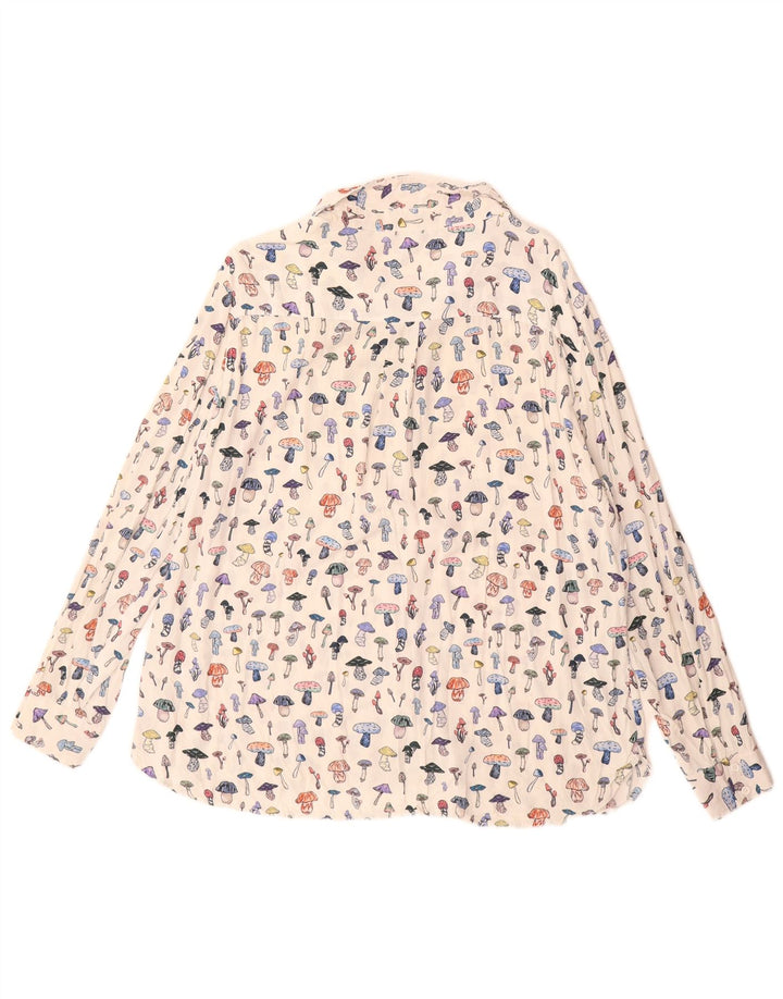 French Connection Womens Abstract Pattern Shirt Blouse UK 14 Large White